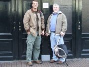Frank and Chris in front of Anne Frank's house (Amsterdam 2009)